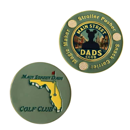 Main Street Dads Club Challenge Coin + Removable Golf Ball Marker (Limited Edition)